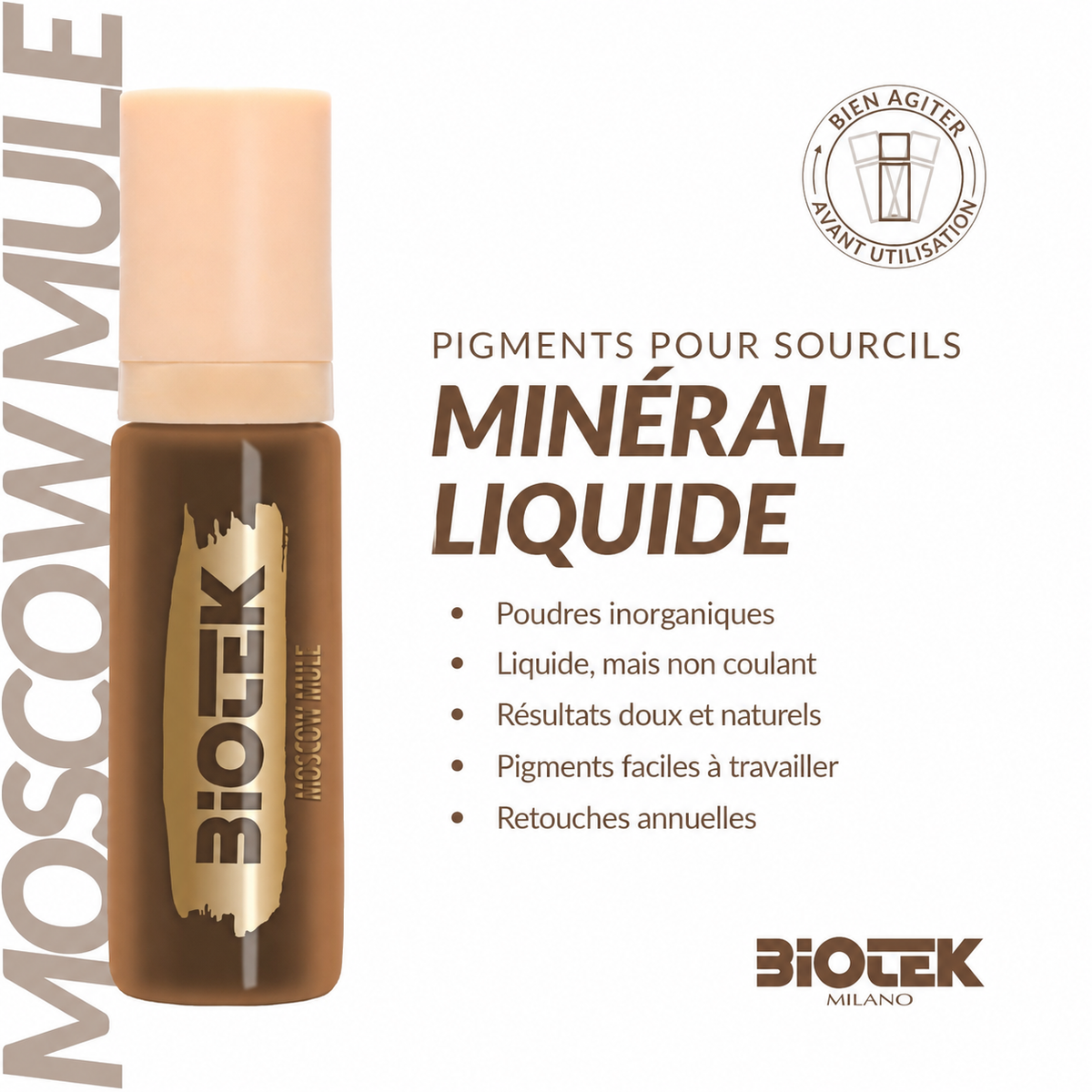 Ensemble pigments sourcils - Biotek Inorganic Brow Kit (Liquide)