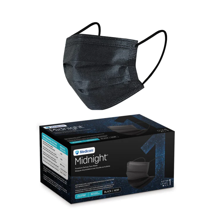 Masque jetable Niveau 1, Noir, 50/Boîte