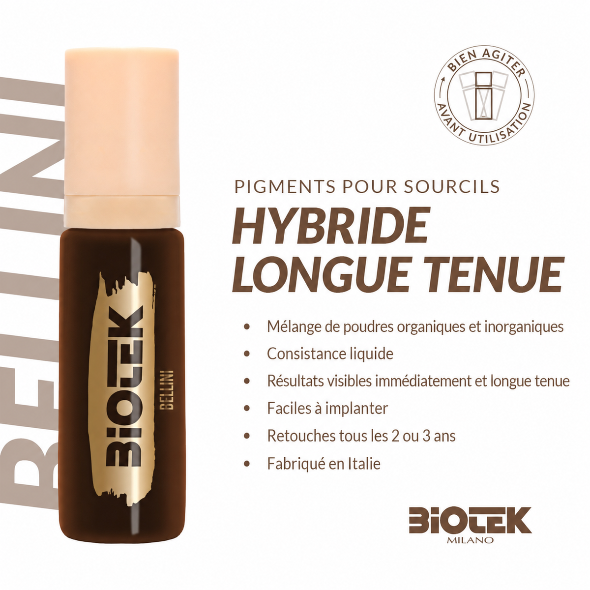 Ensemble pigments sourcils - Biotek Hybrid long lasting