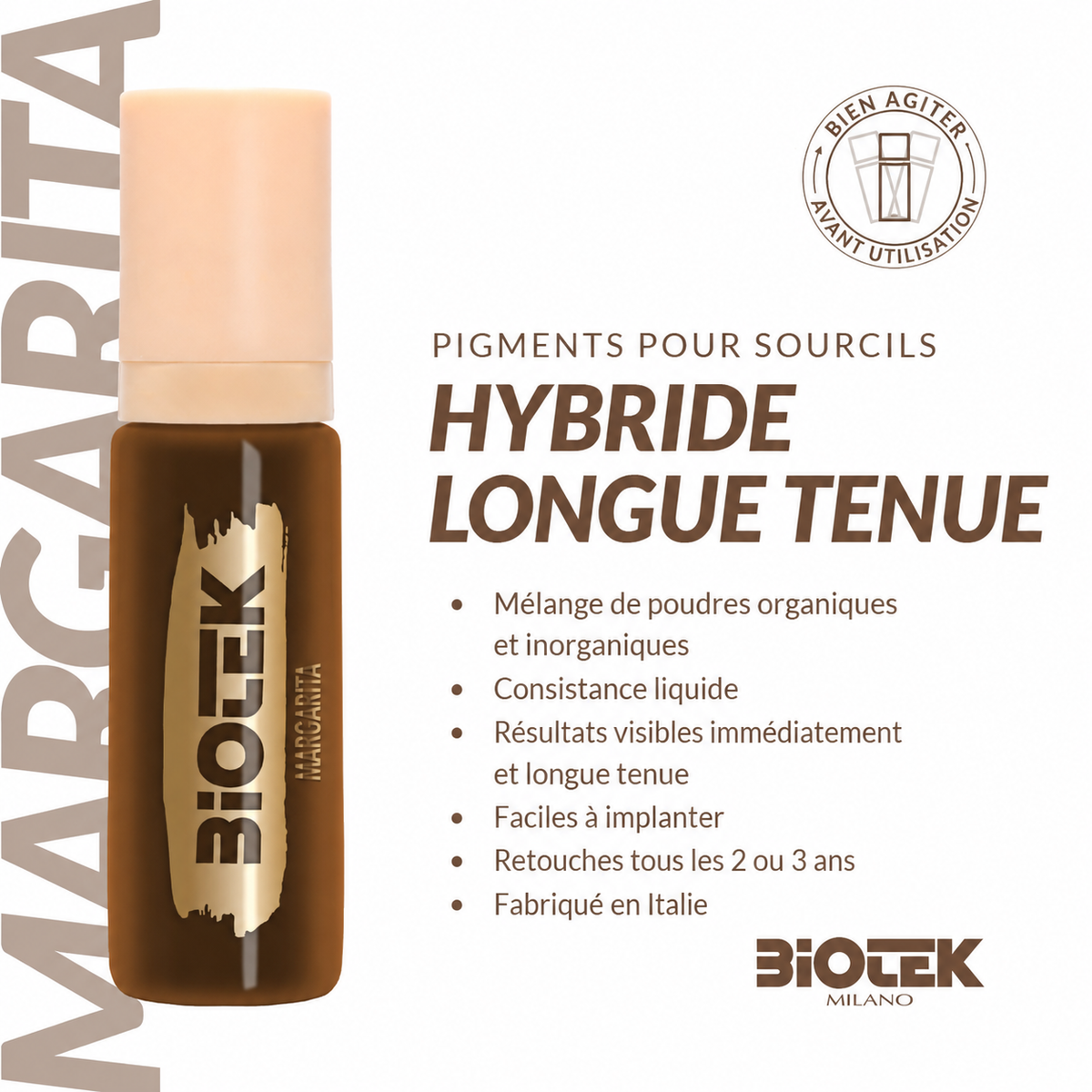 Ensemble pigments sourcils - Biotek Hybrid long lasting
