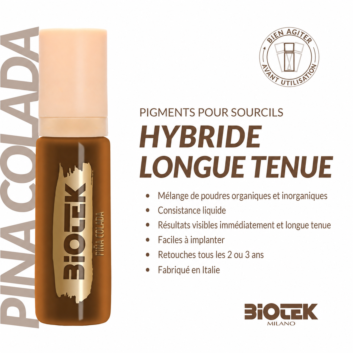 Ensemble pigments sourcils - Biotek Hybrid long lasting