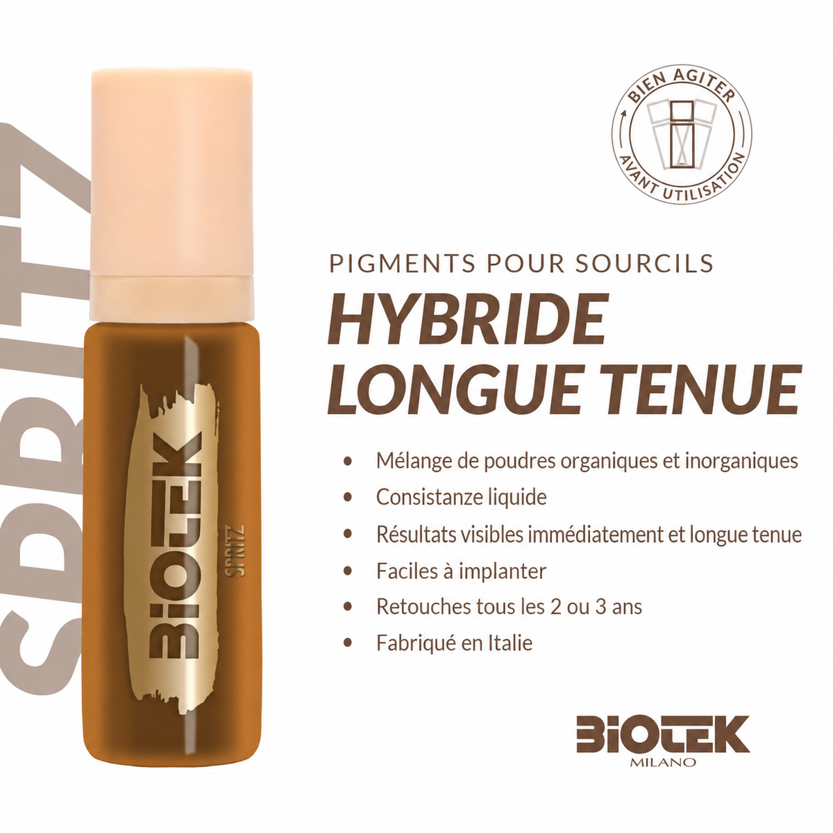 Ensemble pigments sourcils - Biotek Hybrid long lasting