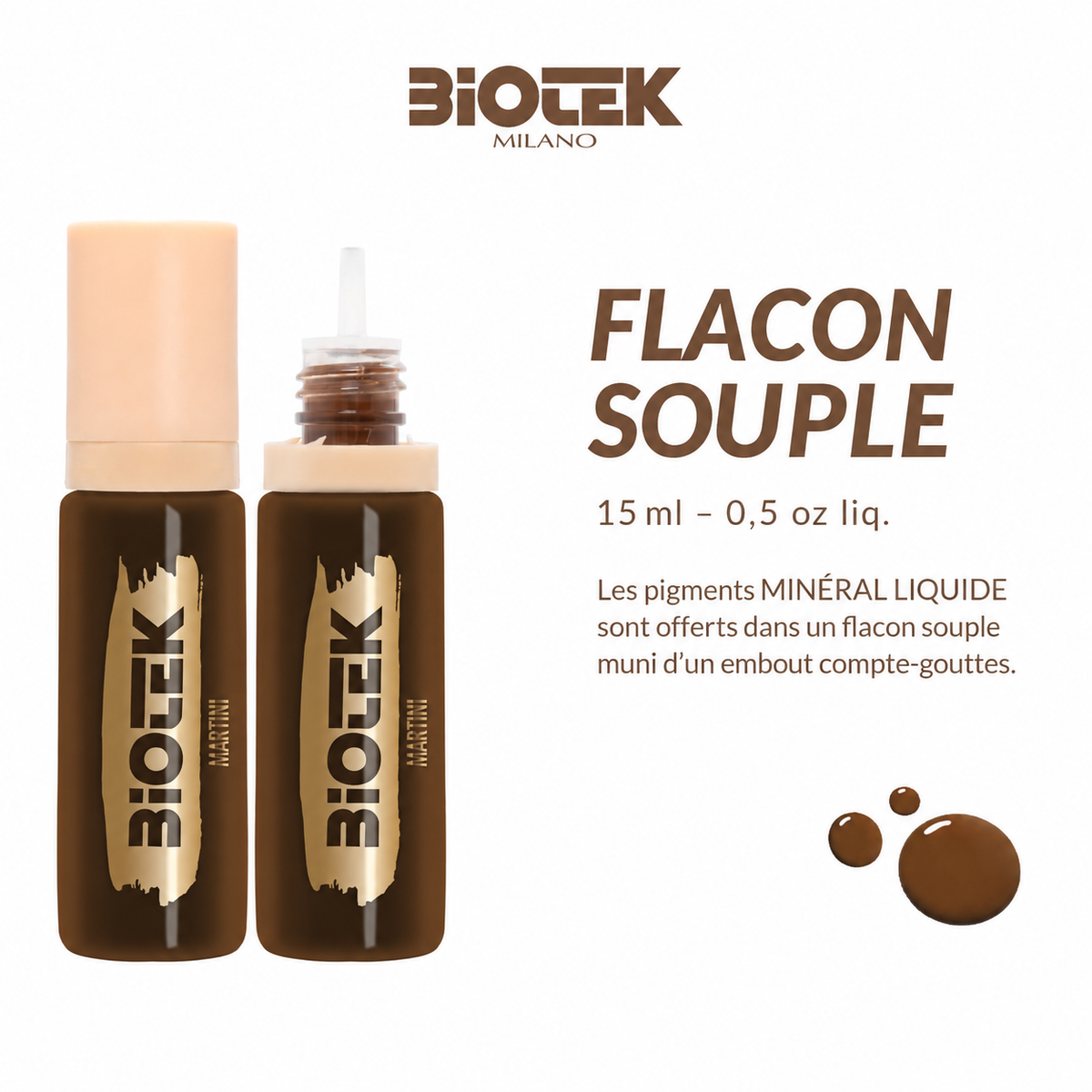 Ensemble pigments sourcils - Biotek Inorganic Brow Kit (Liquide)