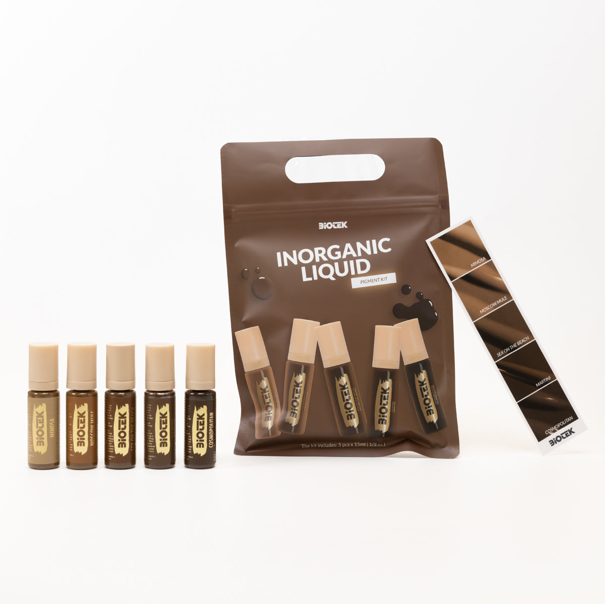 Ensemble pigments sourcils - Biotek Inorganic Brow Kit (Liquide)